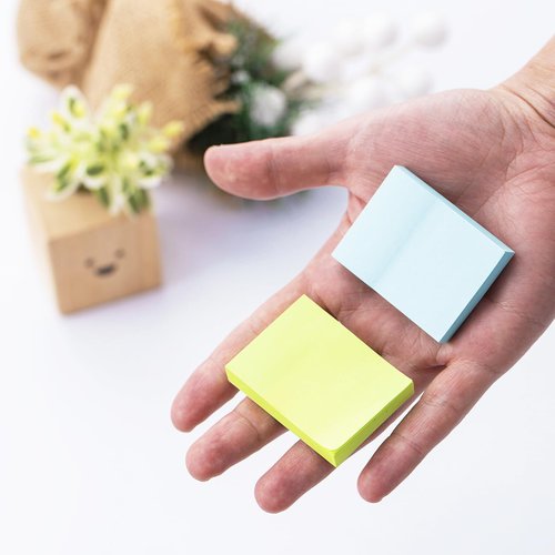 (50 Pads) Sticky Notes 1.5x2, 10 Colors Self Sticky Notes, Sticky Pads, Recyclable, Self-Stick Pads, Easy to Stick for Home, Office, Notebook