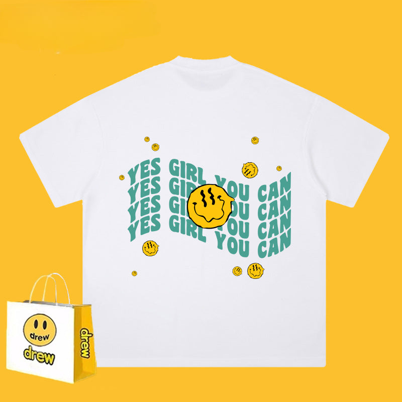 Drew T-shirts Printed Short Sleeve Loose round Neck
