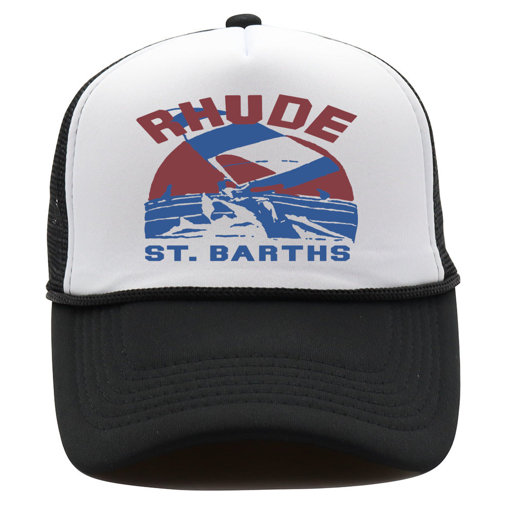 Rhude Hat Retro Outdoor Shade Baseball Net Cap