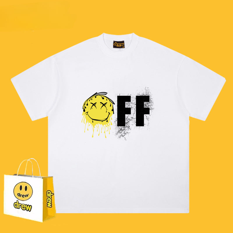 Drew T-shirts Short-Sleeved T-shirt Smiley Face