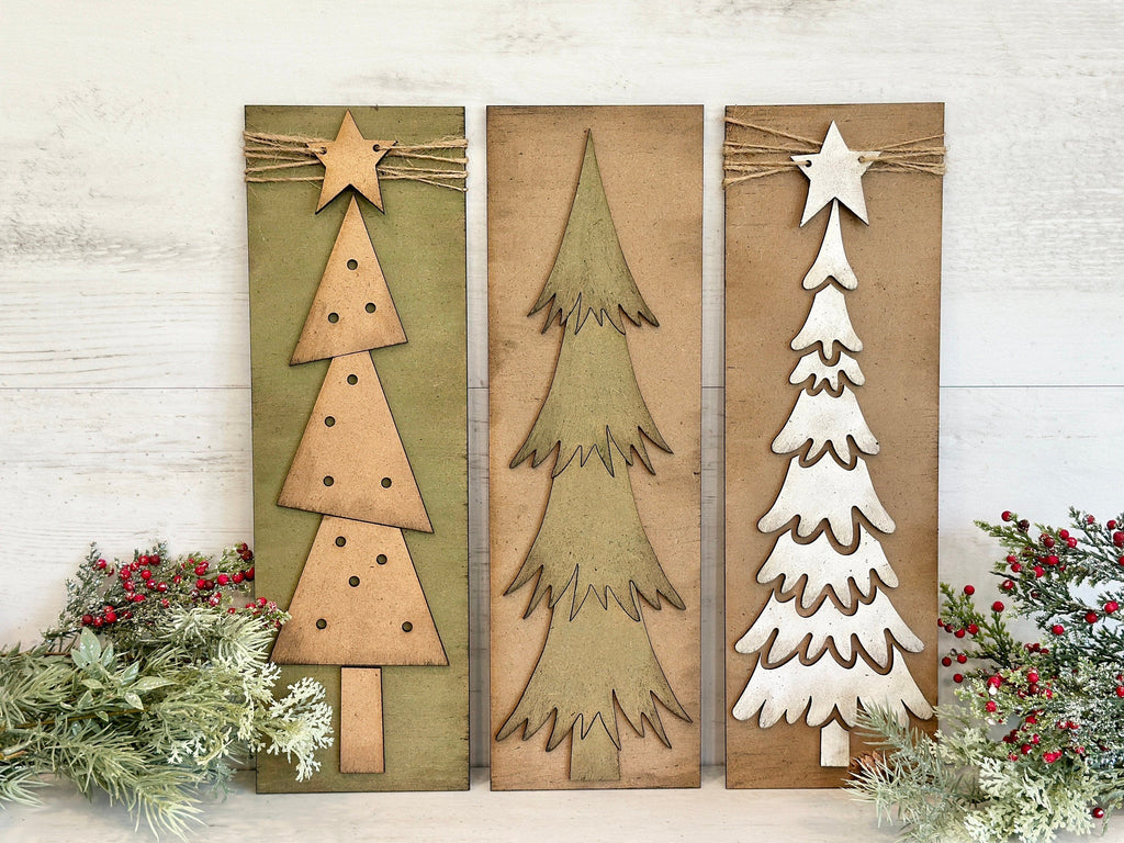 Farmhouse Christmas Tree Sign File SVG, Glowforge, Holiday, Christmas, Rustic,  LuckyHeartDesignsCO